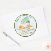 Strandkabouter St. Patrick's Day Ronde Sticker (Envelop)