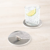 Strandkammen Westie Dog Foto Zandsteen Onderzetter (Zijkant)