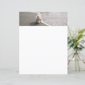 Strandkammen Witte Westie Hond Foto Stationery (Staand voorkant)