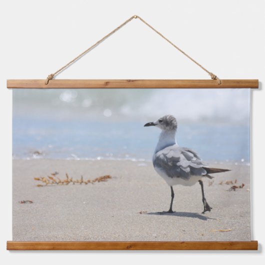 Strandkammen Zeemeeuwen Fotografische Kustlijn Hangend Wandkleed (Voorkant 3)