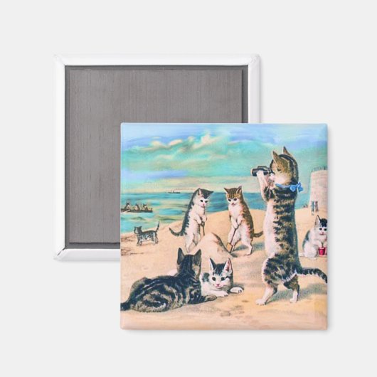Strandkatten Magneet (Voorkant / Achterkant)