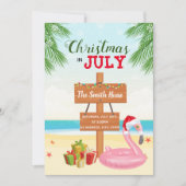 Strandkerst in juli feestuitnodiging kaart (Voorkant)