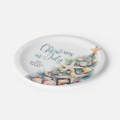 Strandkerst in juli papieren bordje (Gekanteld)