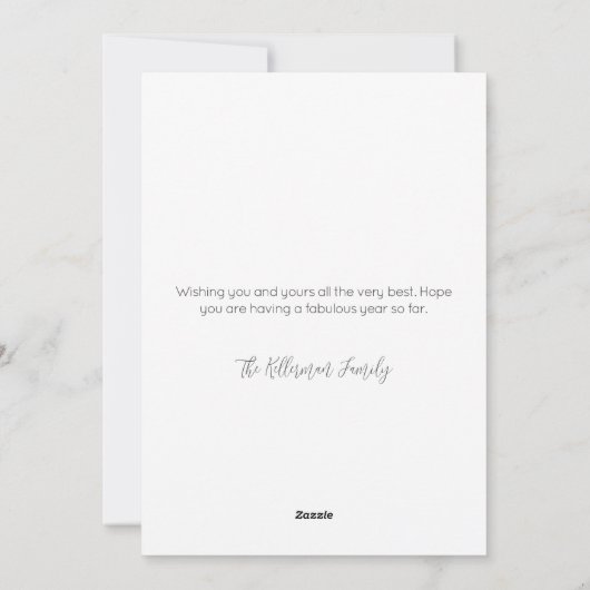 Strandkerstboom in juli feestdagenkaart (Achterkant)