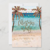 strandKerstmis op uitnodiging van juli (Voorkant)