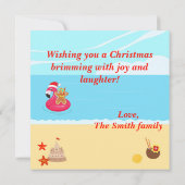 Strandkerstscène Kaart (Achterkant)