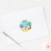 Strandkerstscène Ronde Sticker (Envelop)