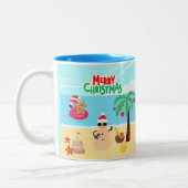 Strandkerstscène Tweekleurige Koffiemok (Links)