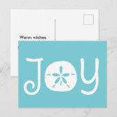 Strandkerstvakantie Joy Sand Dollar Feestdagenkaart (Voorkant / Achterkant)