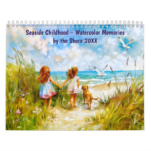 Strandkindertijd – Aquarelherinneringen aan de kus Kalender