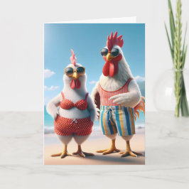 Strandkip voor verjaardag kaart