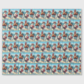 Strandkippen in badpakken cadeaupapier (Vlak)