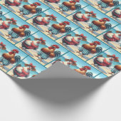 Strandkippen in badpakken cadeaupapier (Hoek)