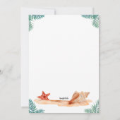 Strandklaar vrijgezellenfeest kaart (Achterkant)