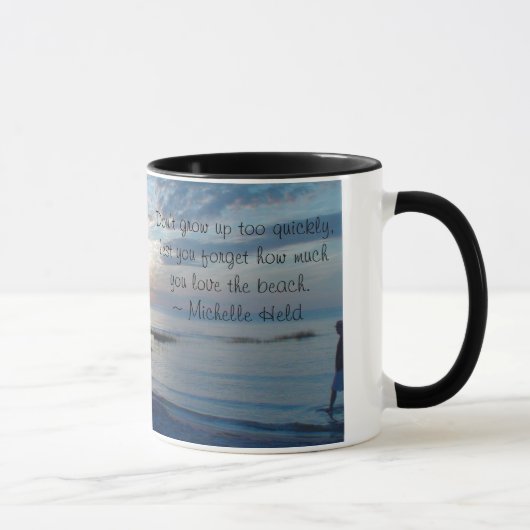 Strandkoffiekop met Inspirerende Spreuk Mok (Rechts)