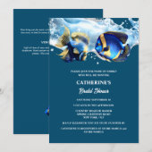 Strandkoraalrif vissen onder het zee scuba kaart (Voorkant / Achterkant)