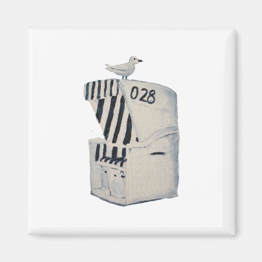 Strandkorb Magneet (Voorkant)
