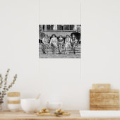 Strandkostuumwedstrijd, 1921. Oude foto Poster (Keuken)