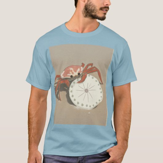 Strandkrab en zanddollar t-shirt (Voorkant)