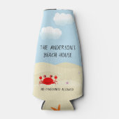 Strandkrab gepersonaliseerd flesjeskoeler (Voorkant)