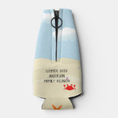 Strandkrab gepersonaliseerd flesjeskoeler (Achterkant)