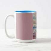 strandkustgolven tweekleurige koffiemok (Links)