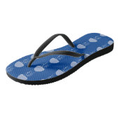 Strandkwalvis blauwe patroon slippers teenslippers (Schuin)