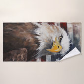 Strandlaken abstracte kunst Amerikaanse Adelaar Badhanddoek (Badhanddoek)