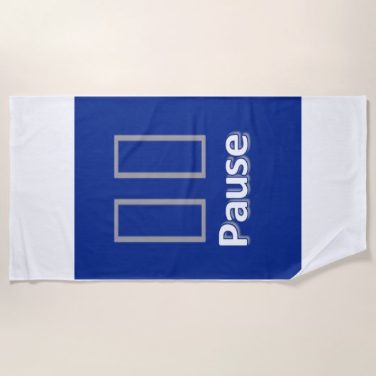 Strandlaken Blauwe Pauze (Voorkant)