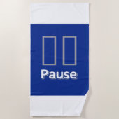 Strandlaken Blauwe Pauze (Voorkant)