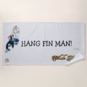 Strandlaken HANG FIN MAN! (Voorkant)
