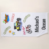 Strandlaken Hero Fietsauto Vliegtuig (Voorkant)