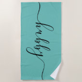 Strandlaken - Hubby Light Blauwgroen (Voorkant)