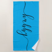 Strandlaken - Hubby Light Blue (Voorkant)