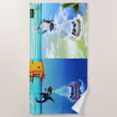 Strandlaken Je hebt walvispost! (Voorkant)