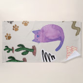 Strandlaken Kat Vis Cactus (Voorkant)