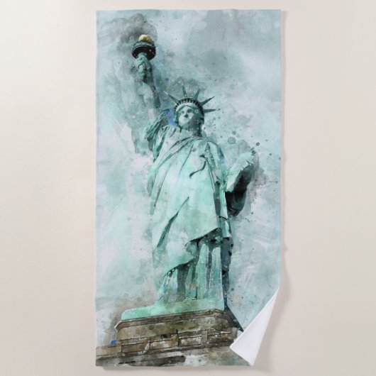 Strandlaken Lady Liberty (Voorkant)
