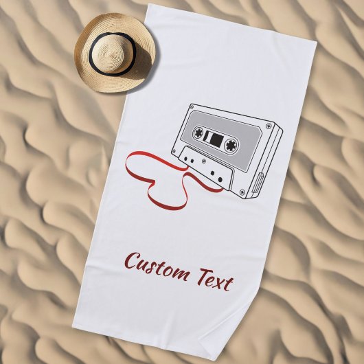 Strandlaken met audio cassette