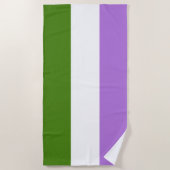 Strandlaken met genderqueer Pride-vlag (Voorkant)