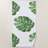 Strandlaken met tropische bladeren print (Voorkant)