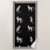 Strandlaken Monstera Leaf Plant en aangepaste naam (Voorkant)