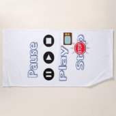 Strandlaken Play Pauze Stop (Voorkant)