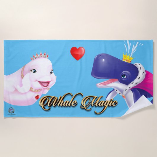 Strandlaken Prince & Princess of Whales LOVE! (Voorkant)