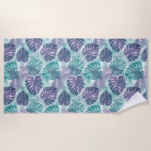 Strandlaken Tropische handpalmen (Voorkant)