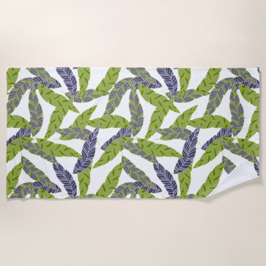 Strandlaken—Tropische handpalmen Print Strandlaken (Voorkant)