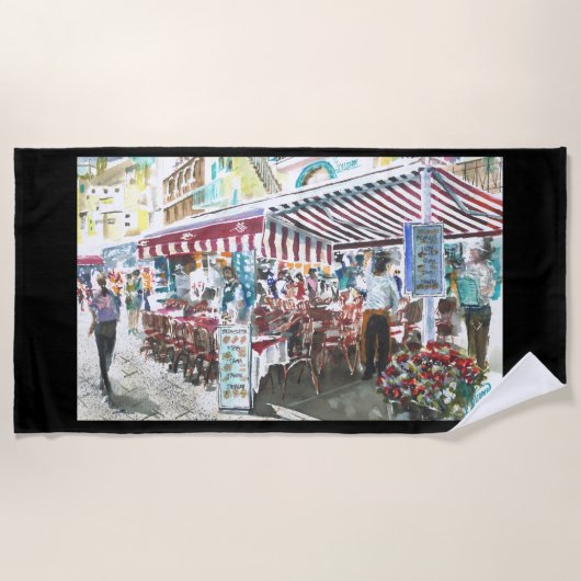 Strandlaken Twee zussen in Capris (Voorkant)