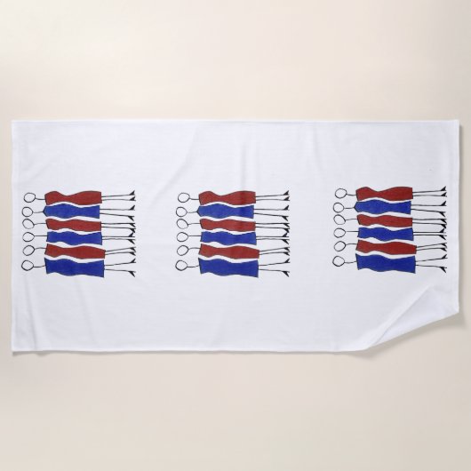 Strandlaken (Uniek handgetekend) (Voorkant)