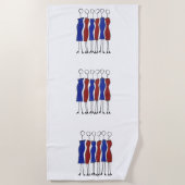 Strandlaken (Uniek handgetekend) (Voorkant)