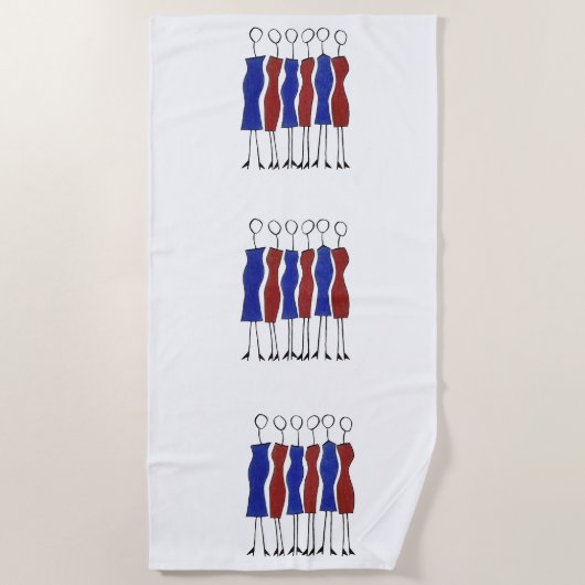 Strandlaken (Uniek handgetekend) (Voorkant)