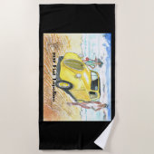 Strandlaken van 1937 Fiat Topolino (op zwart veld) (Voorkant)